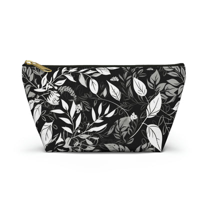 Black & White Floral - Accessory Bag