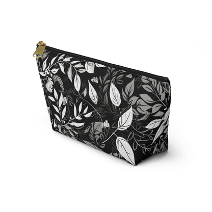 Black & White Floral - Accessory Bag