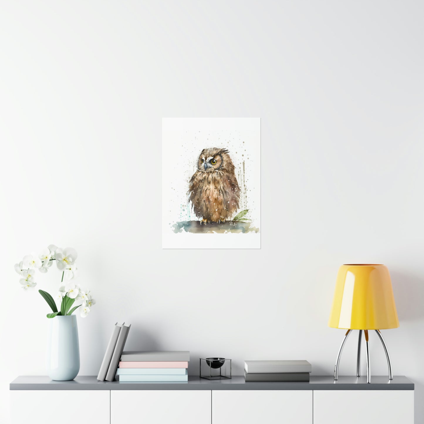 Watercolor Owl - Poster