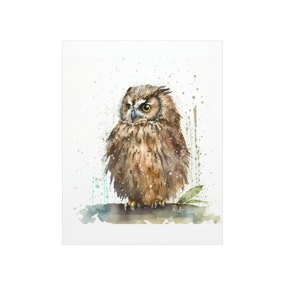 Watercolor Owl - Poster