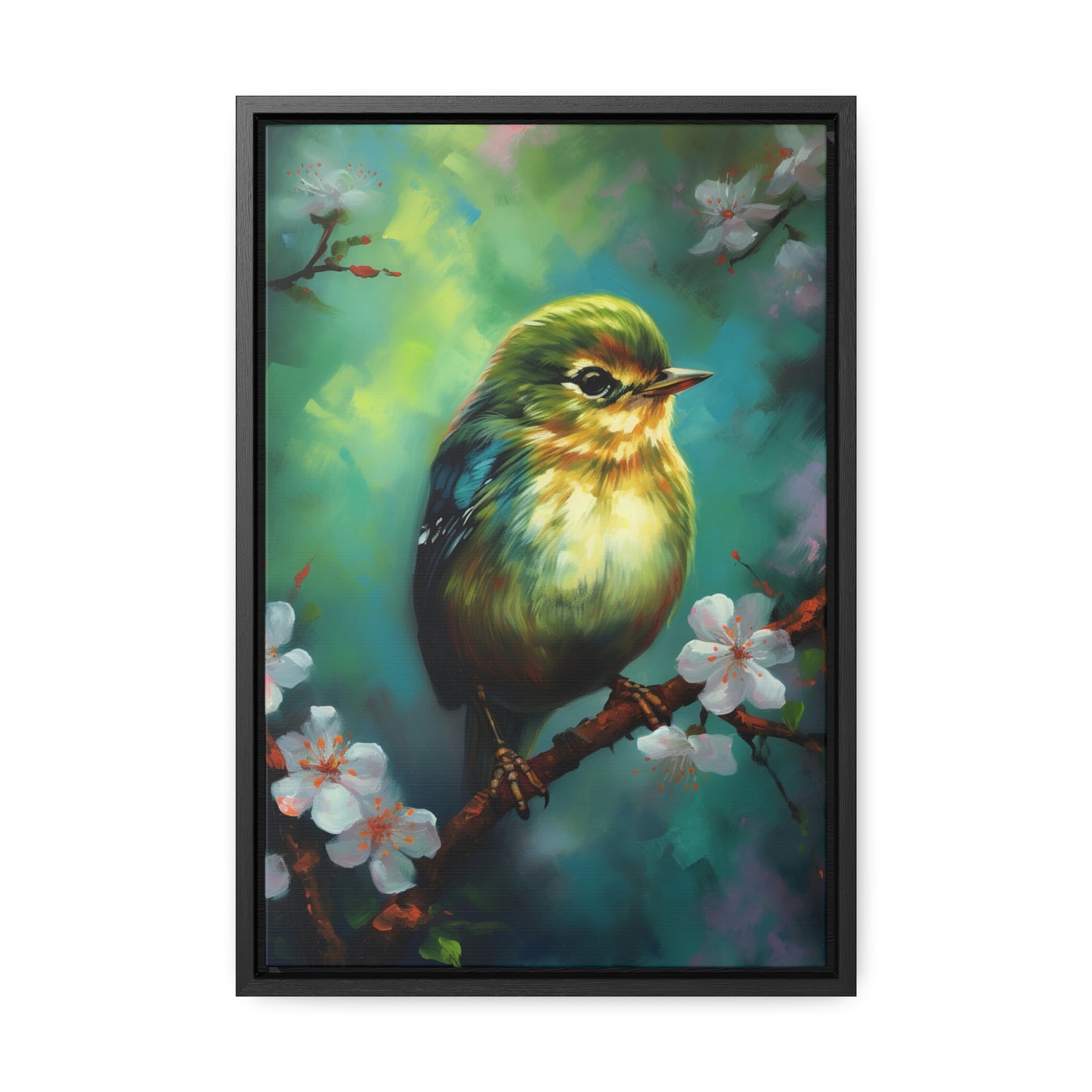 Brown-Headed Nuthatch - Gallery Framed Canvas Wall Art