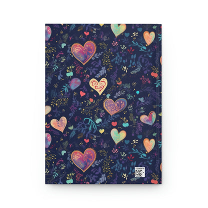 Blue Hearts - Hardcover Journal