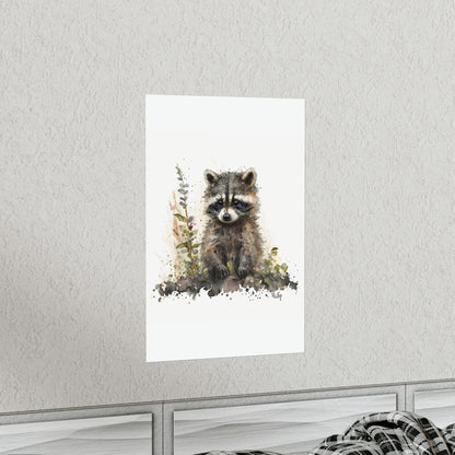 Watercolor Raccoon - Poster