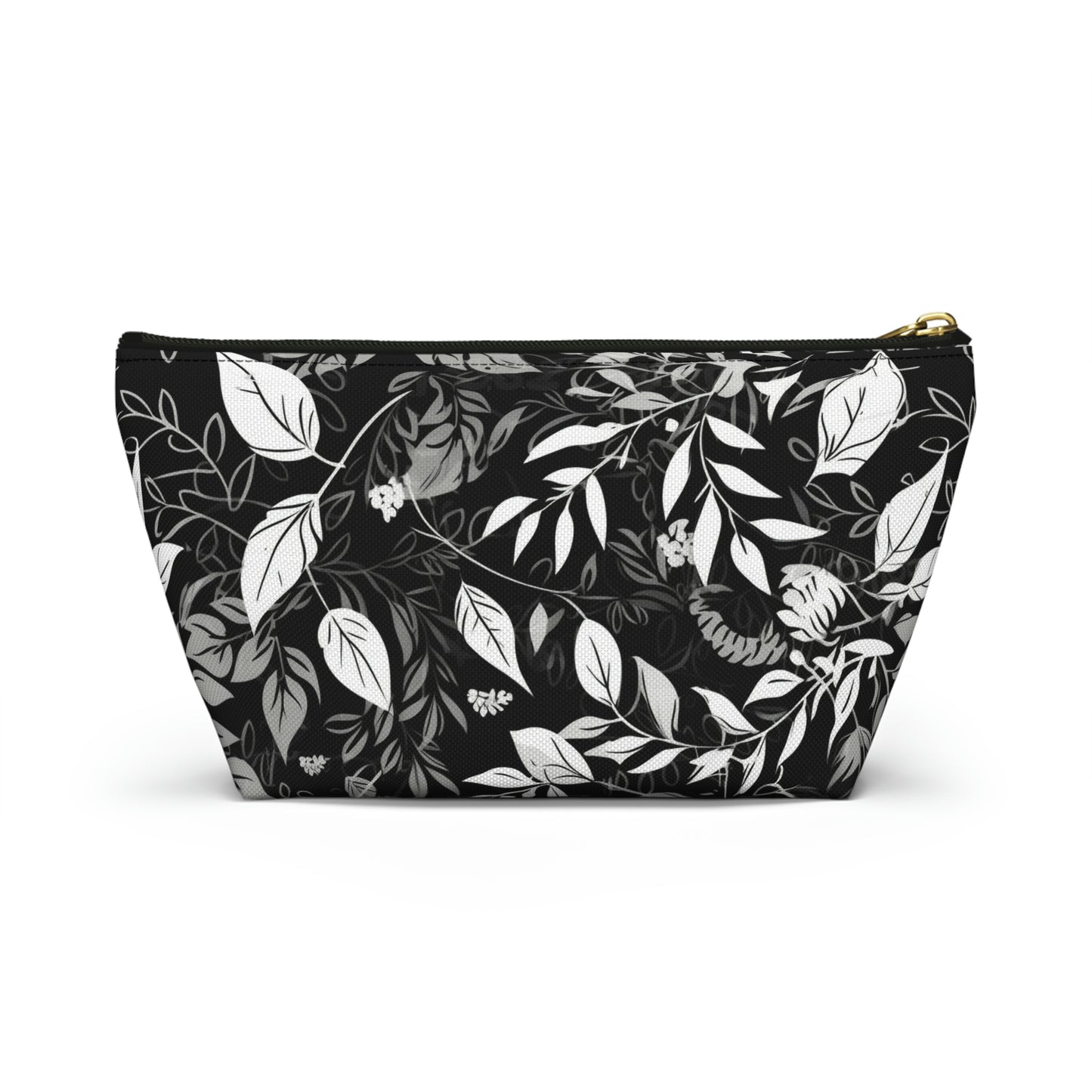 Black & White Floral - Accessory Bag