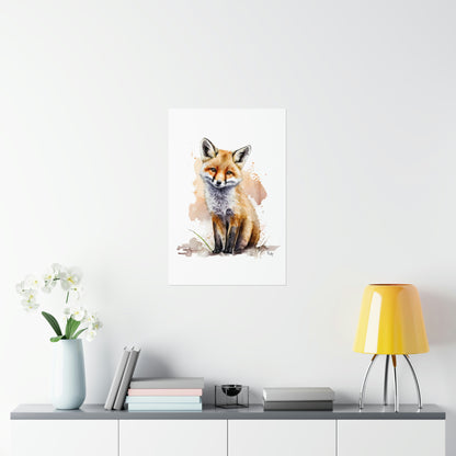 Watercolor Fox - Poster