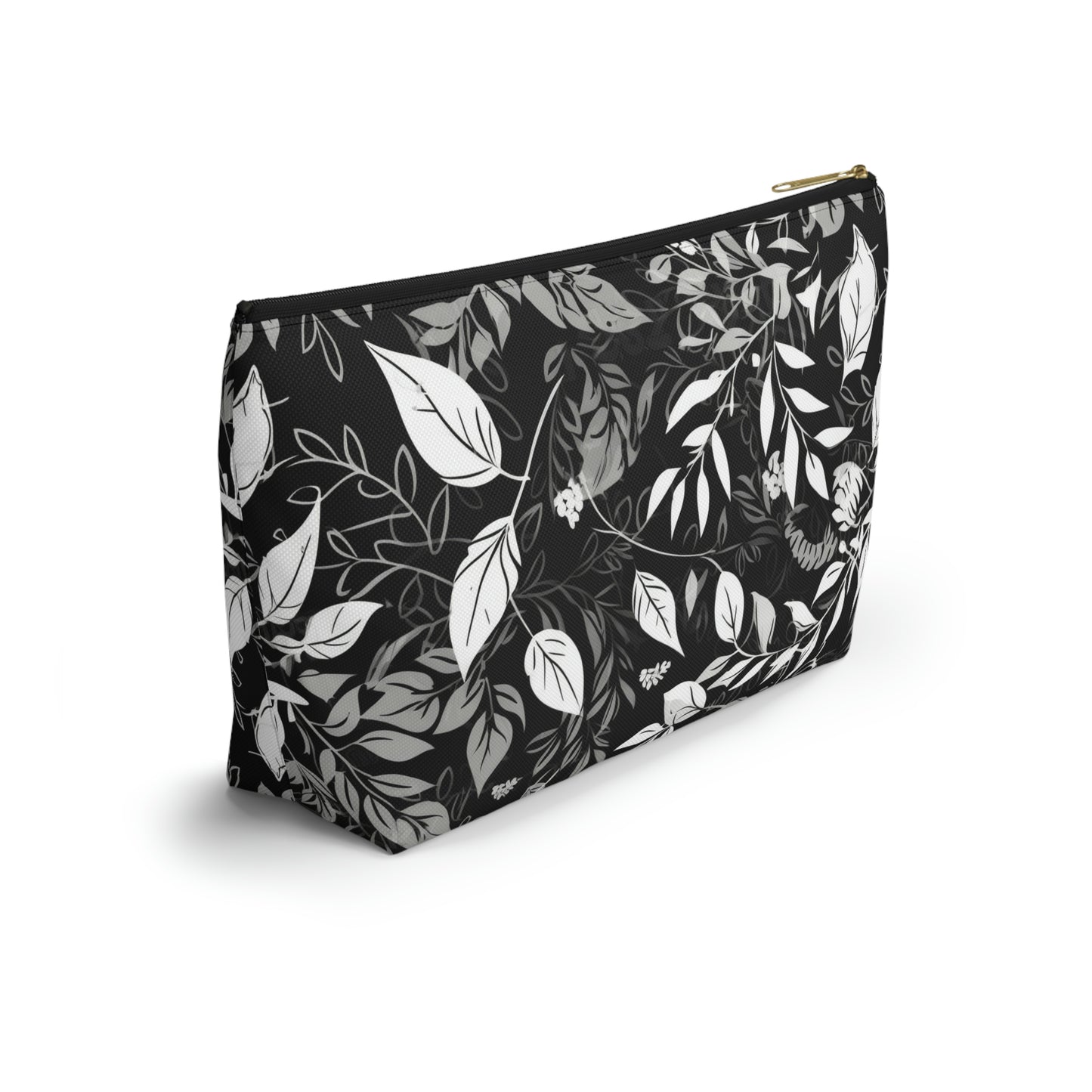 Black & White Floral - Accessory Bag