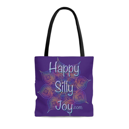 Purple Mandala, Happy Silly Joy - Tote Bag