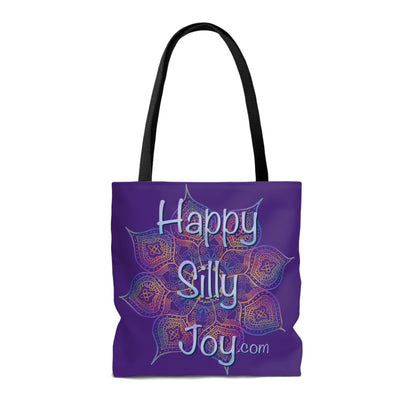 Purple Mandala, Happy Silly Joy - Tote Bag