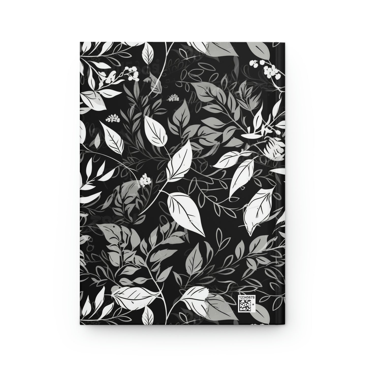 Black and White Floral - Hardcover Journal