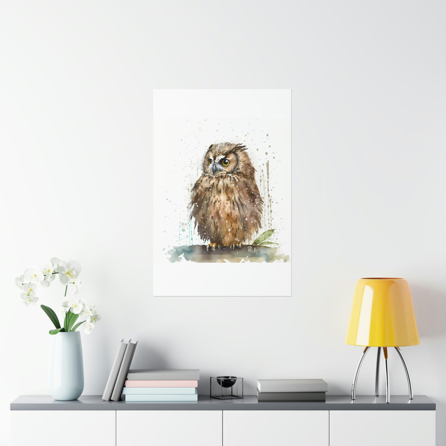 Watercolor Owl - Poster