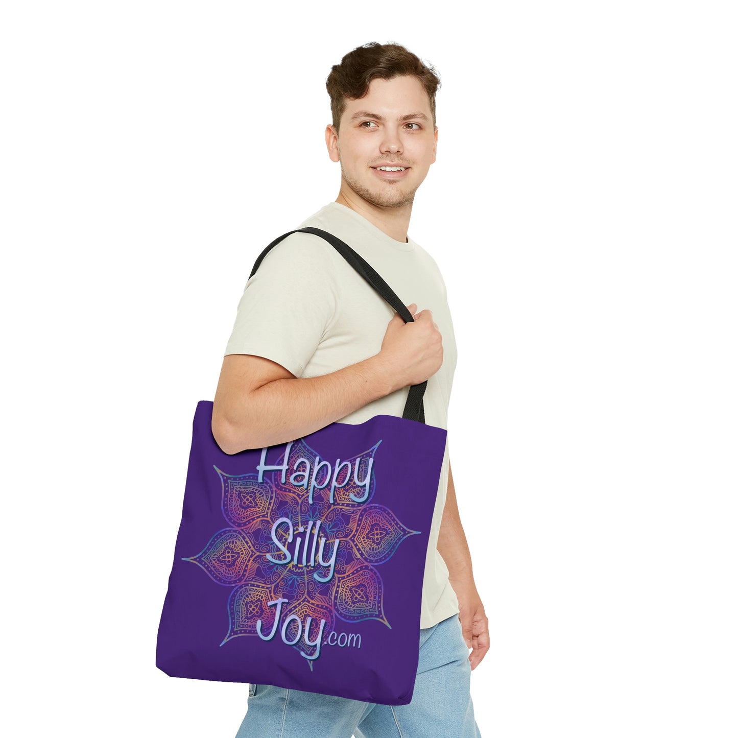 Purple Mandala, Happy Silly Joy - Tote Bag