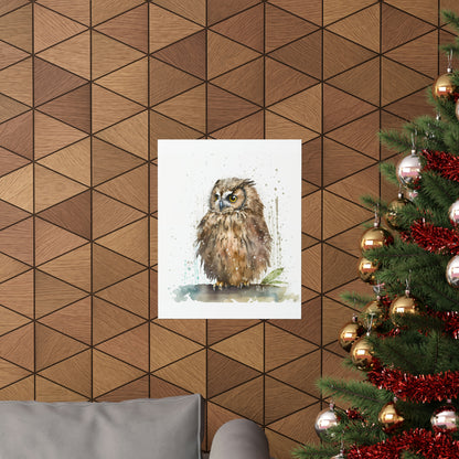 Watercolor Owl - Poster