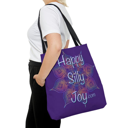 Purple Mandala, Happy Silly Joy - Tote Bag