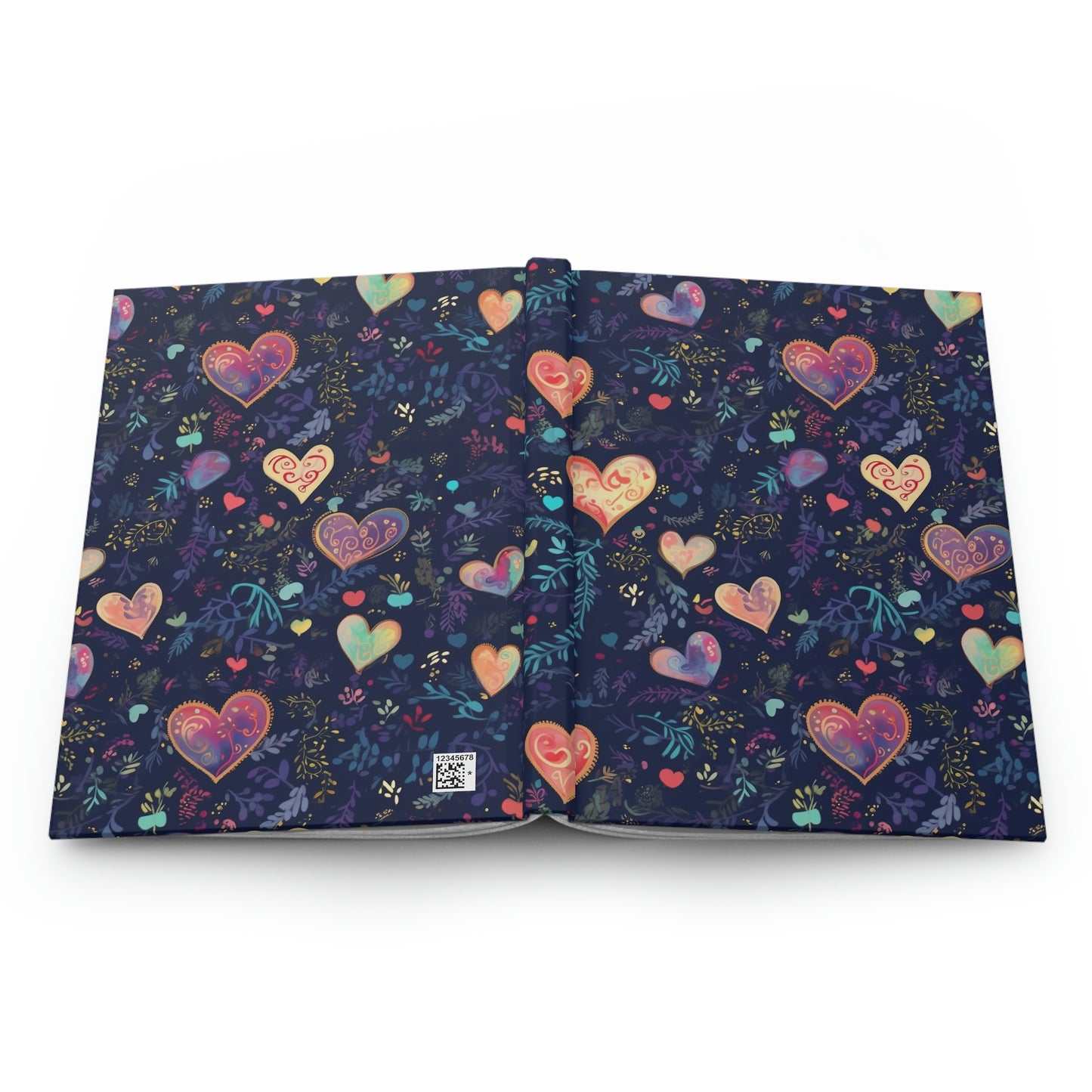 Blue Hearts - Hardcover Journal