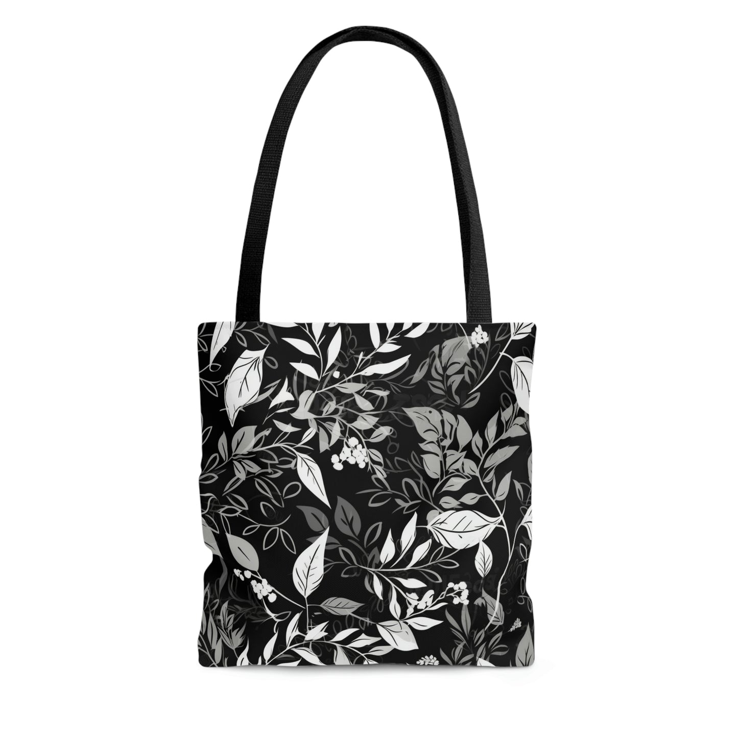 Black and White Floral - Tote Bag