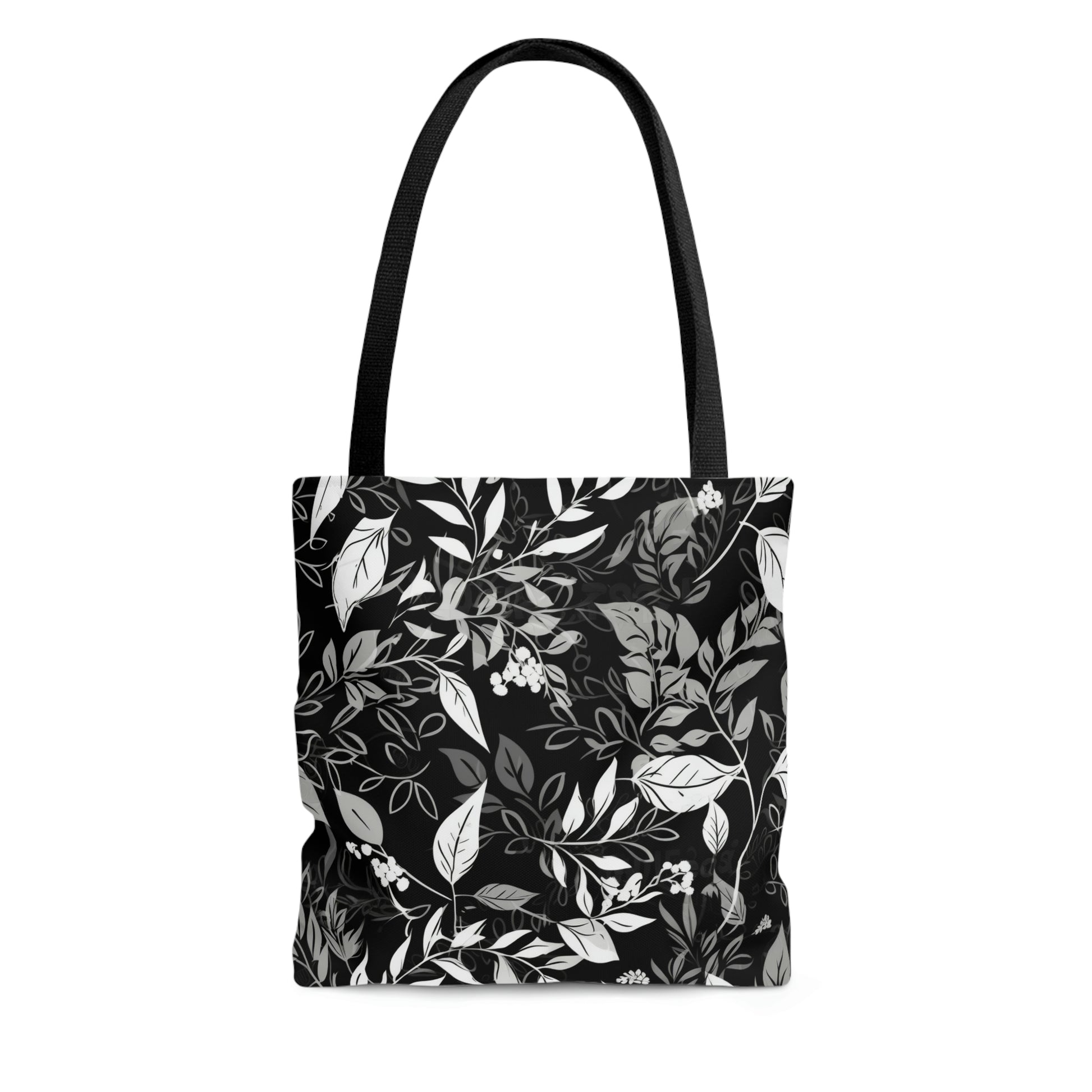 Black Floral Drawing Tote Bag Simple Modern Functional -  Norway