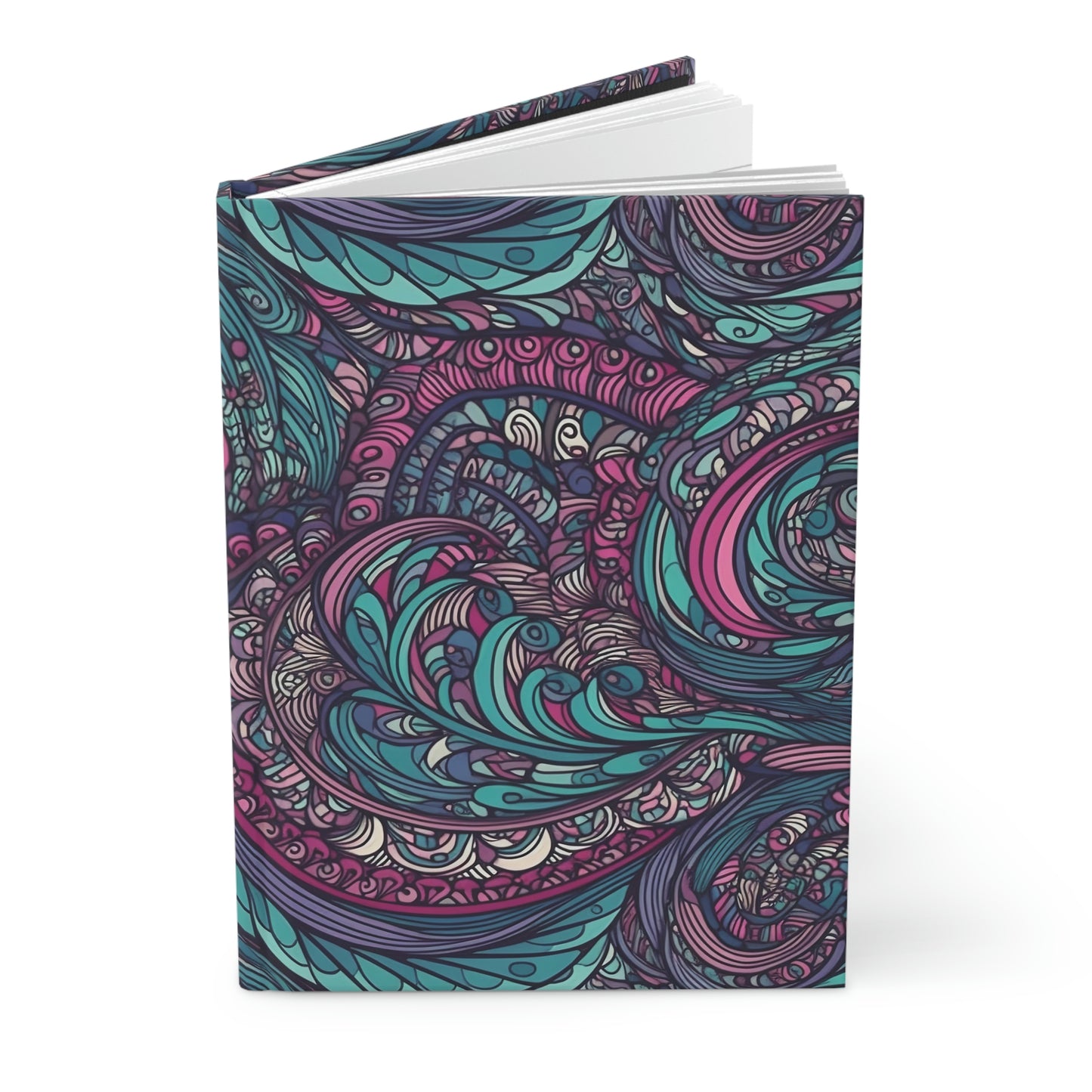 Pink & Teal Swirl - Hardcover Journal