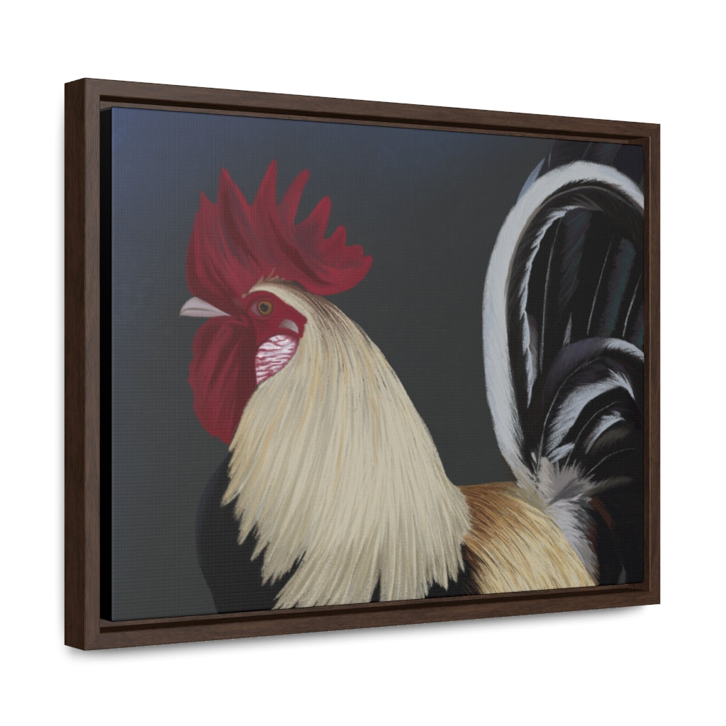 Rooster, Gallery Framed Canvas - Wall Art Home Decor from the side