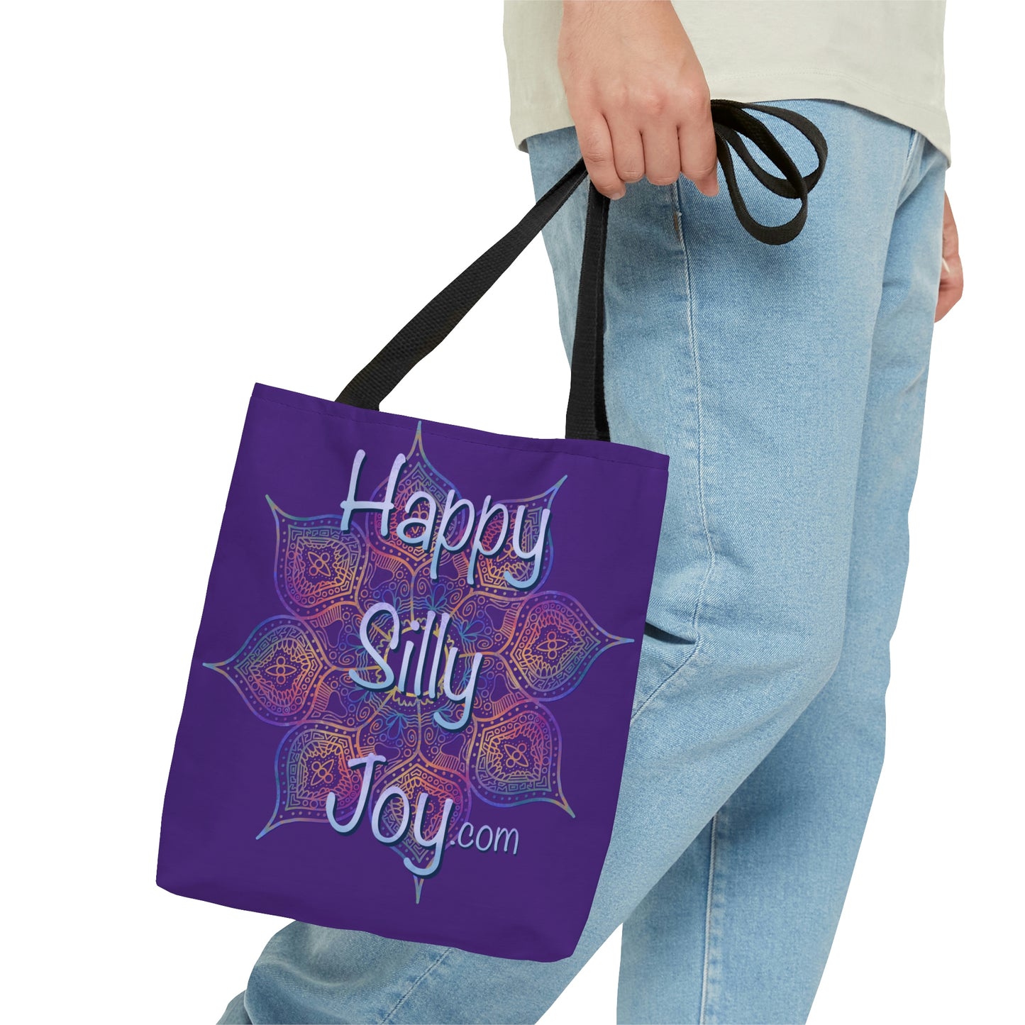 Purple Mandala, Happy Silly Joy - Tote Bag