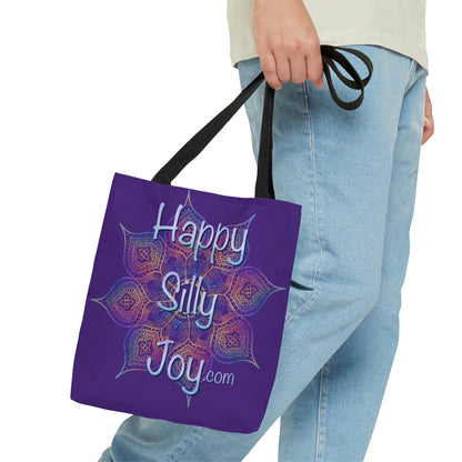 Purple Mandala, Happy Silly Joy - Tote Bag