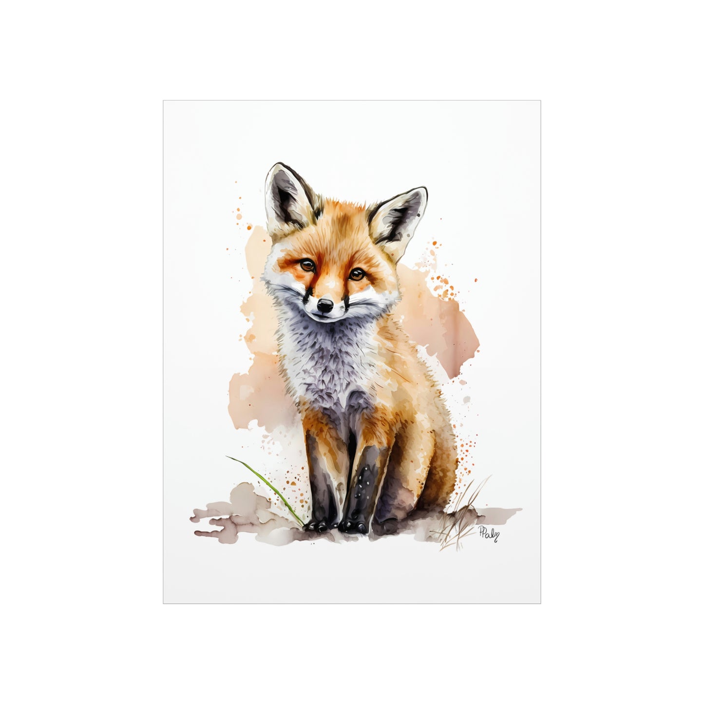 Watercolor Fox - Poster