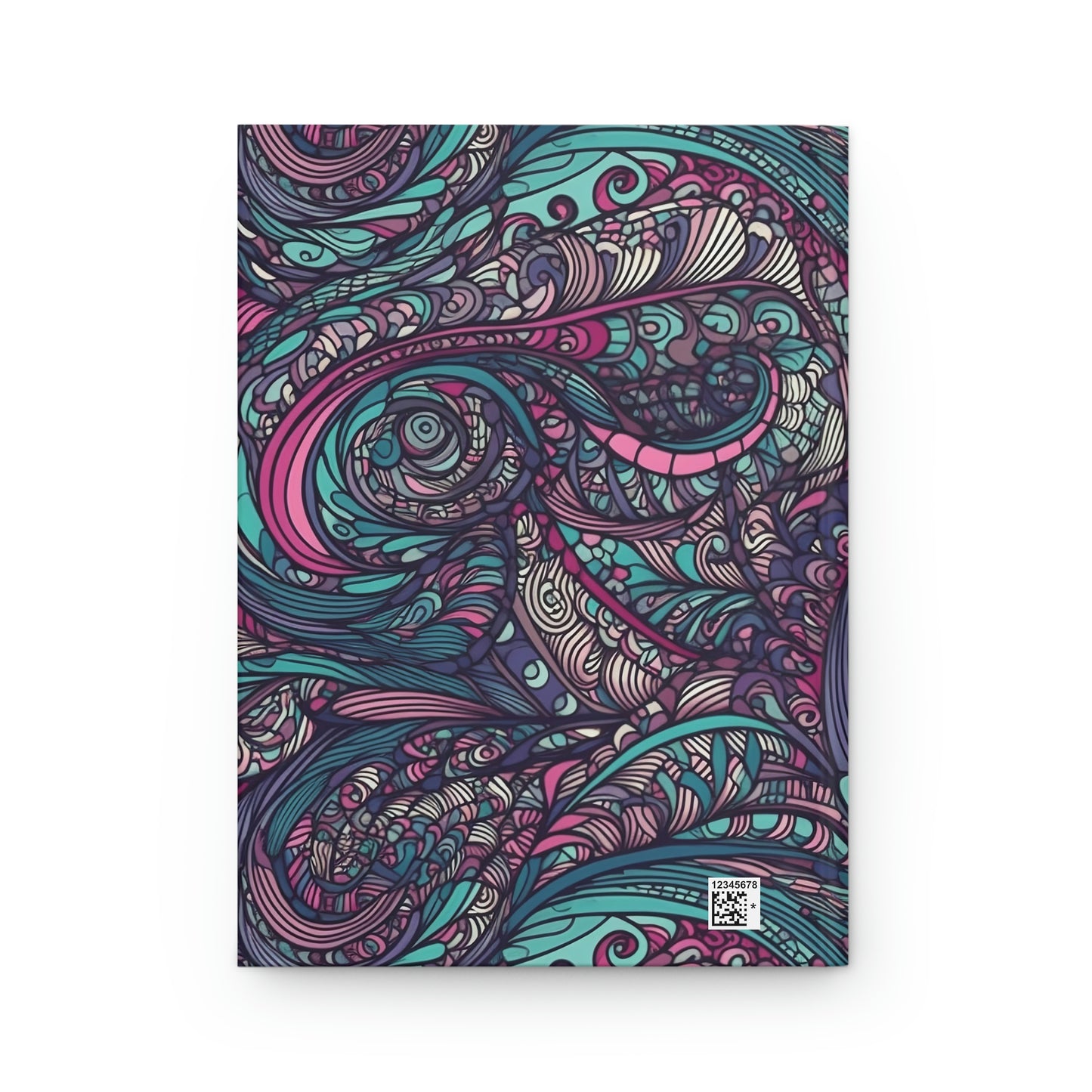 Pink & Teal Swirl - Hardcover Journal