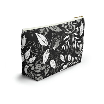 Black & White Floral - Accessory Bag