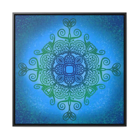 Teal Mandala Canvas -  Wall Art Home Decor