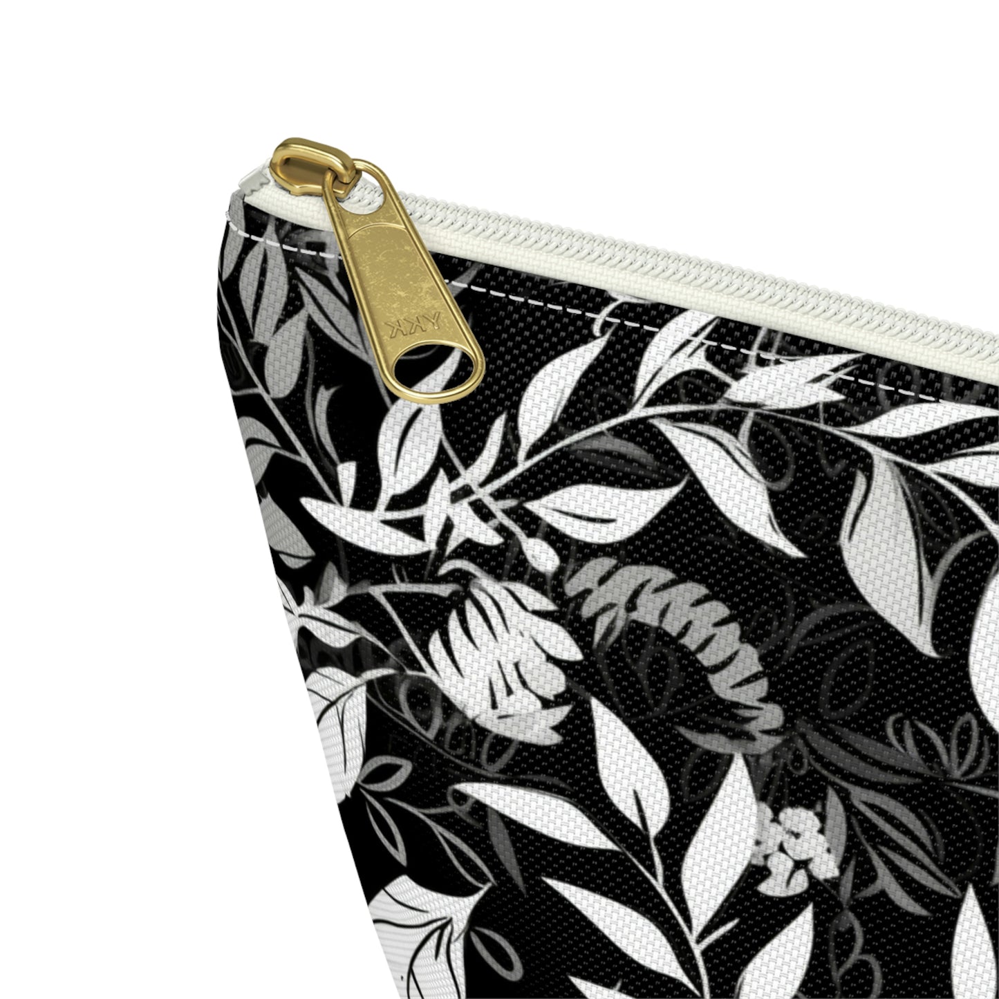 Black & White Floral - Accessory Bag