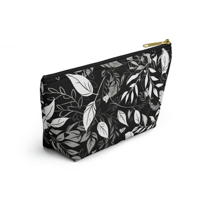 Black & White Floral - Accessory Bag