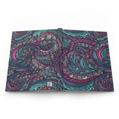 Pink & Teal Swirl - Hardcover Journal