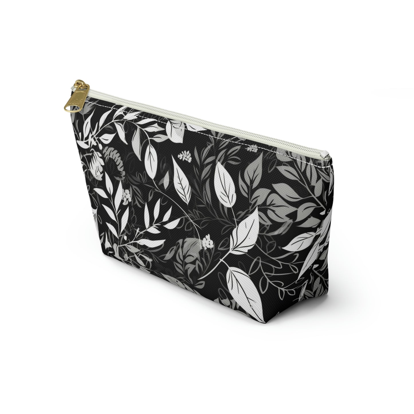 Black & White Floral - Accessory Bag