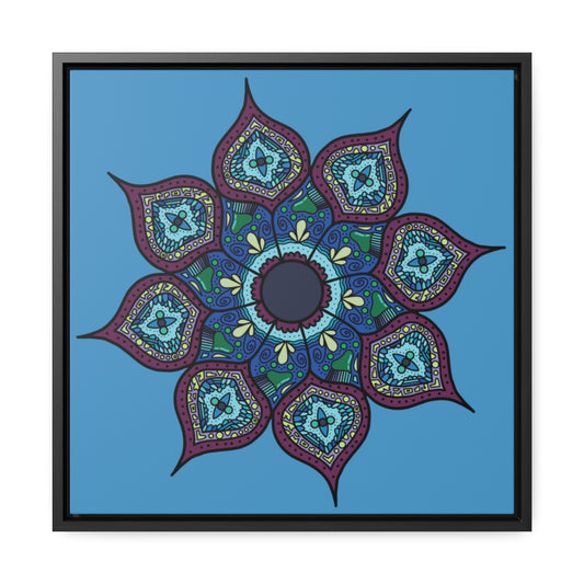 Peacock Mandala Gallery Framed Canvas - Wall Art Home Decor