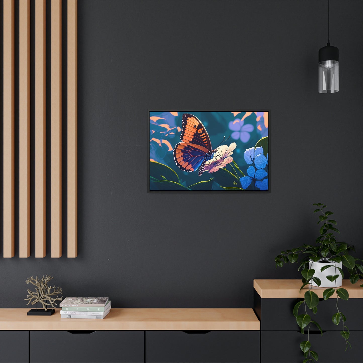 Butterfly - Gallery Framed Canvas Wall Art