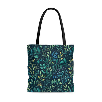 Green Leaves and Florals - Tote Bag