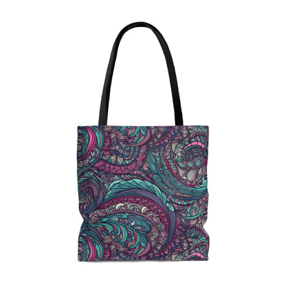 Pink & Teal Swirl - Tote Bag