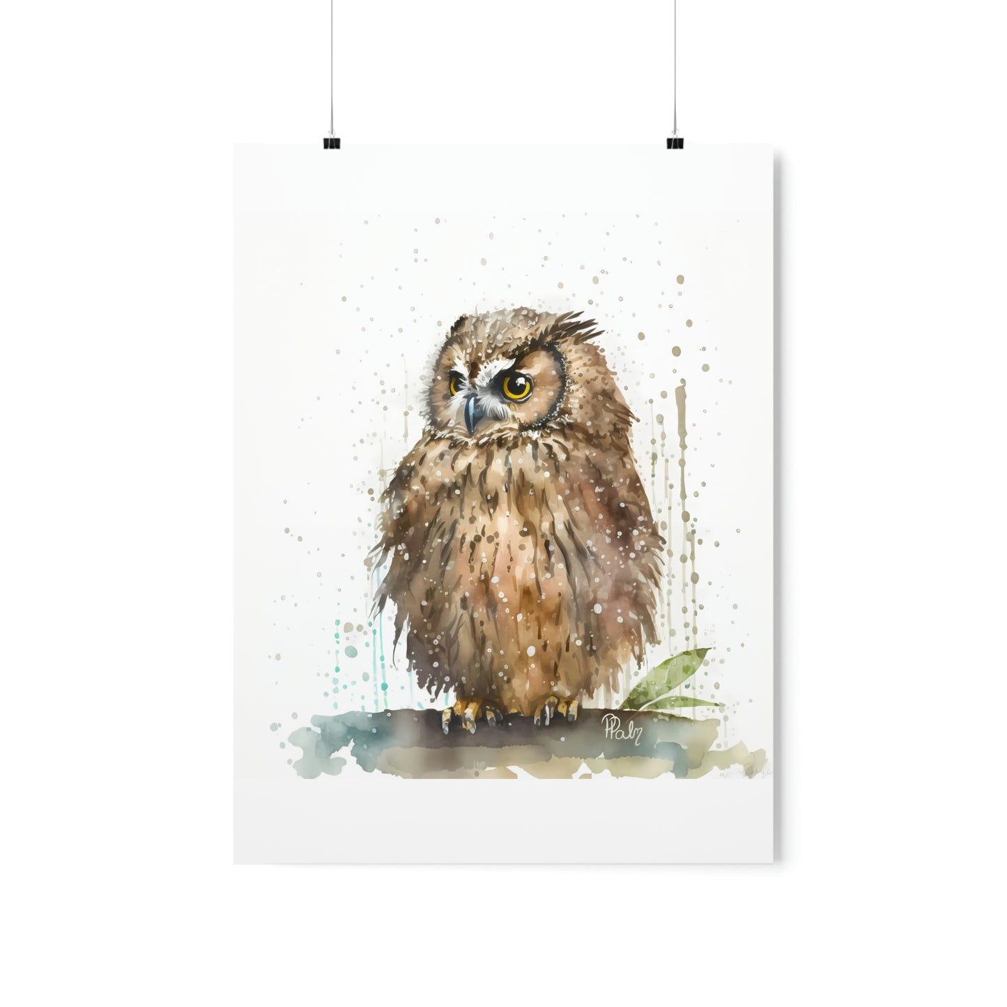 Watercolor Owl - Poster