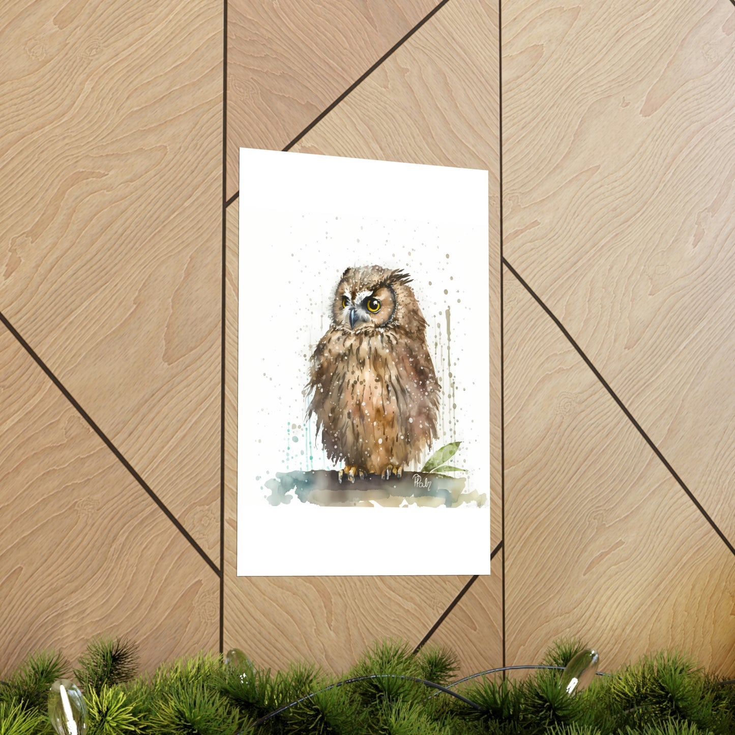 Watercolor Owl - Poster