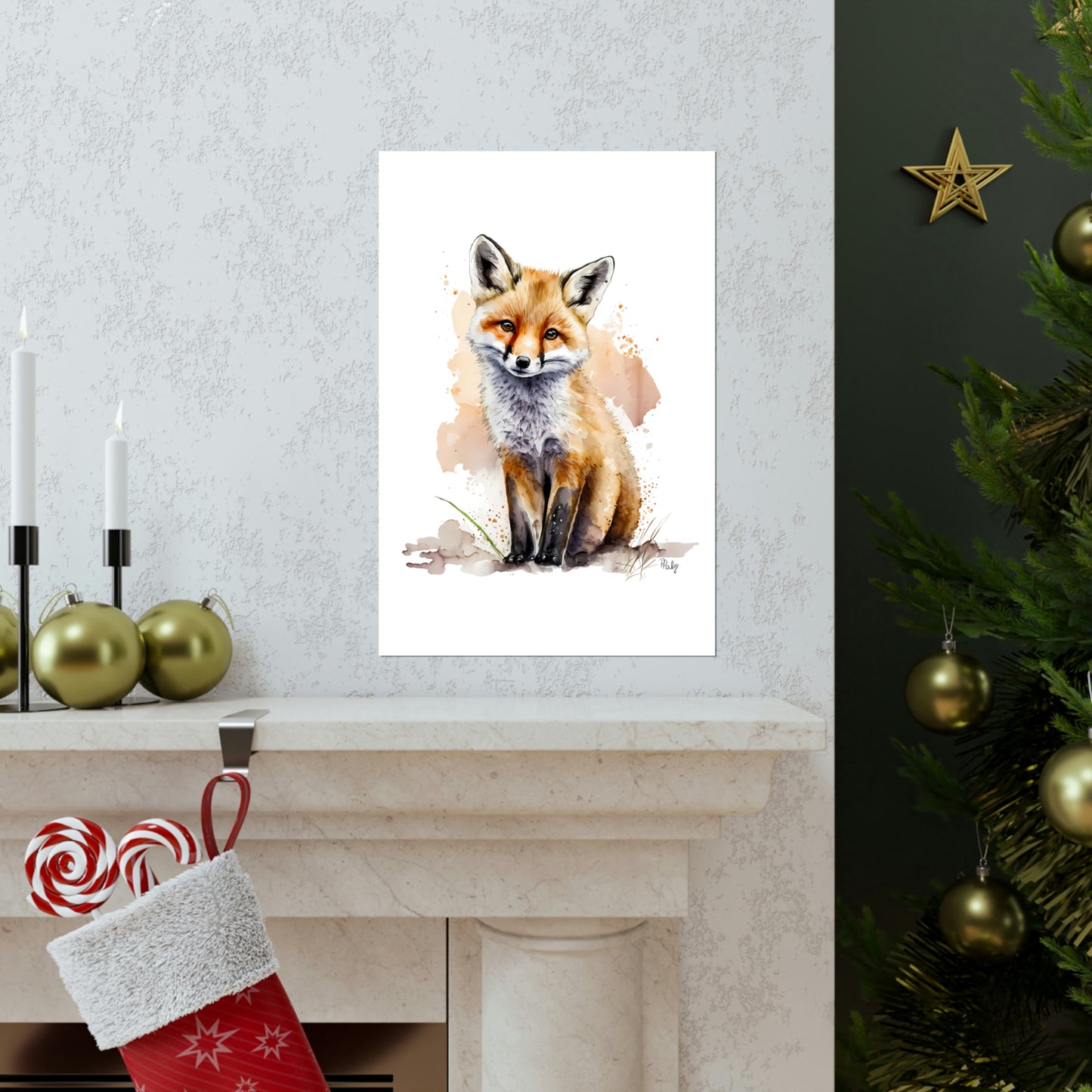 Watercolor Fox - Poster