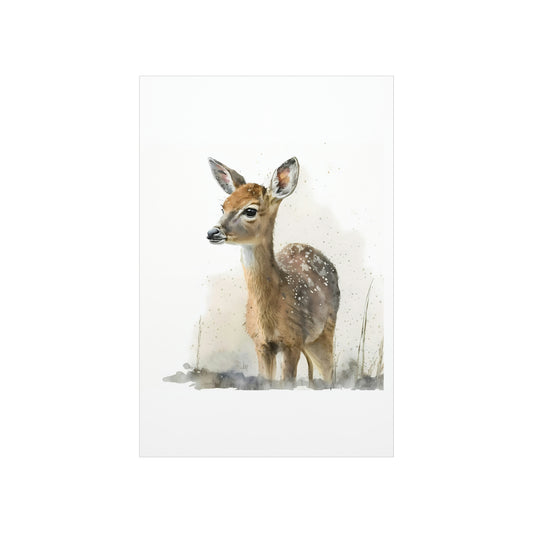 Watercolor Deer Poster