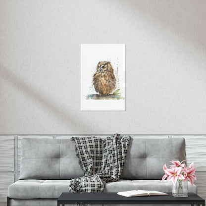 Watercolor Owl - Poster