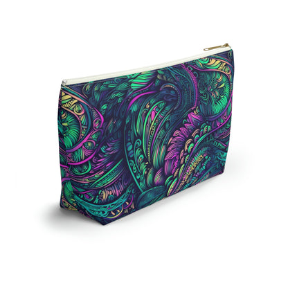 Peacock Swirl - Accessory Bag