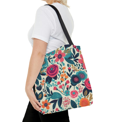 Spring Flowers White - Tote Bag