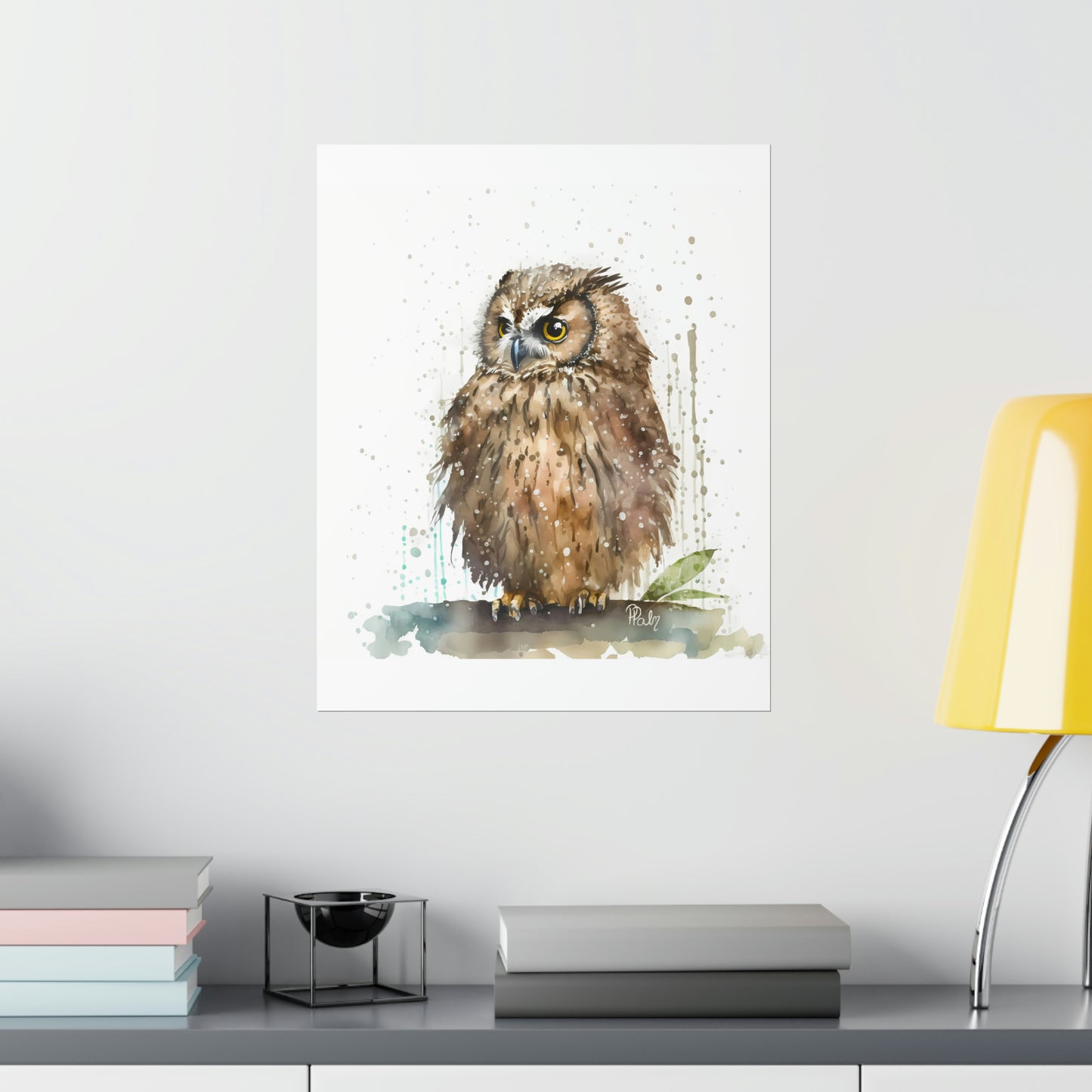 Watercolor Owl - Poster