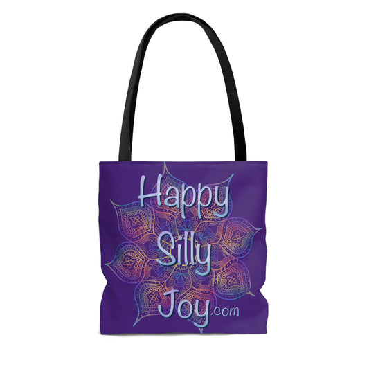 Purple Mandala, Happy Silly Joy - Tote Bag