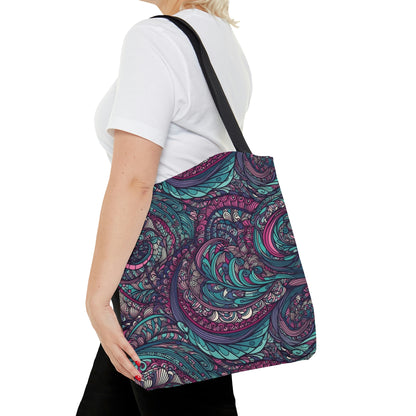 Pink & Teal Swirl - Tote Bag