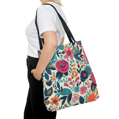 Spring Flowers White - Tote Bag