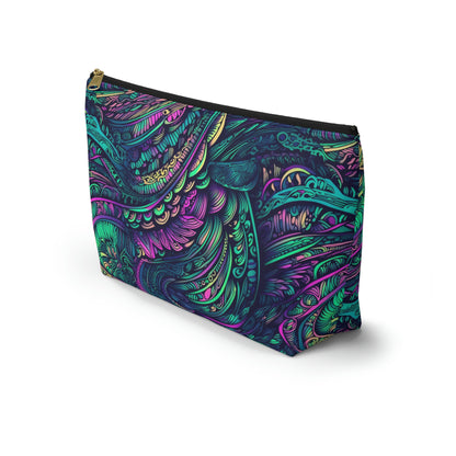 Peacock Swirl - Accessory Bag