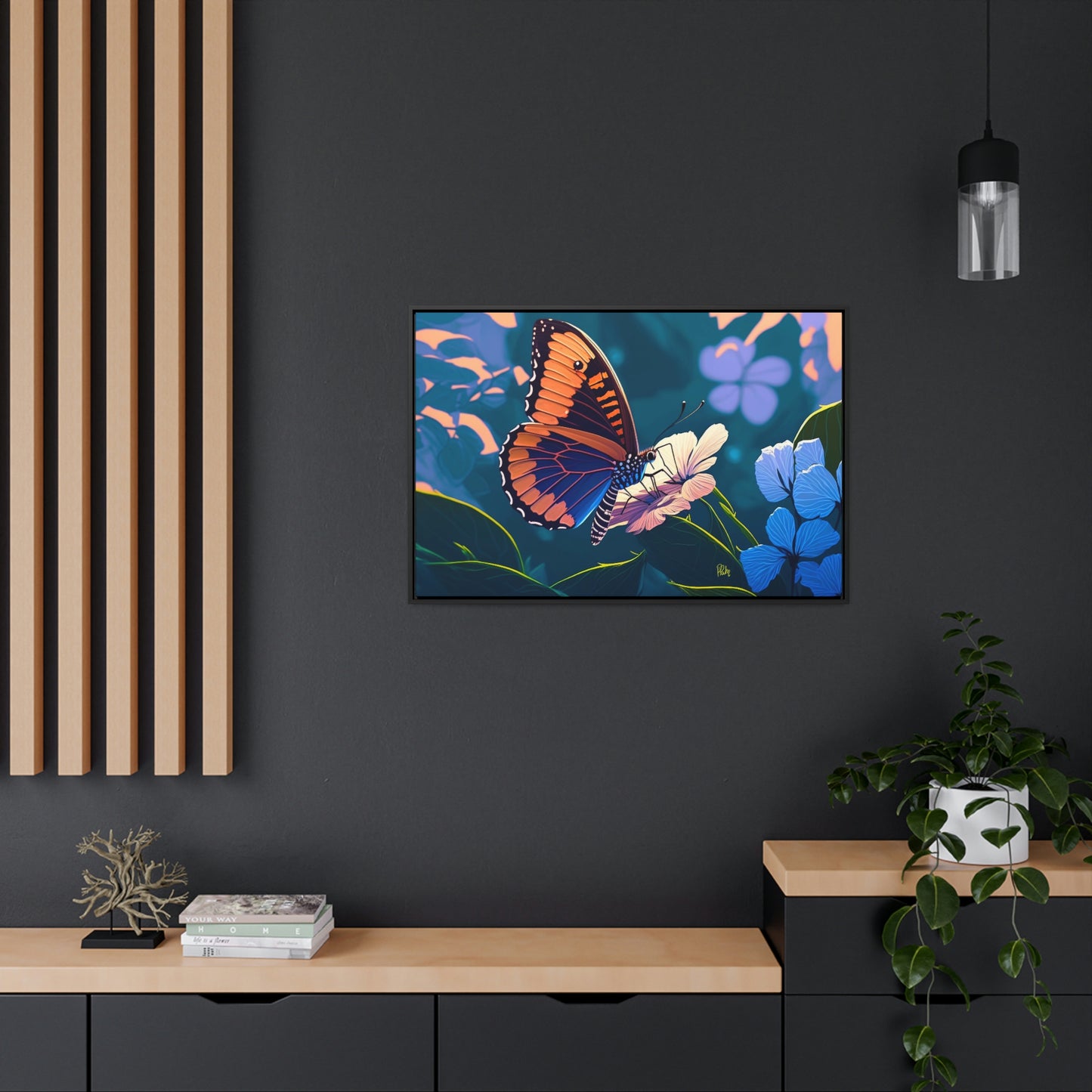 Butterfly - Gallery Framed Canvas Wall Art