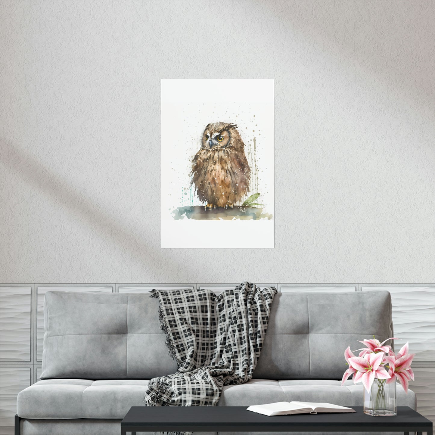 Watercolor Owl - Poster